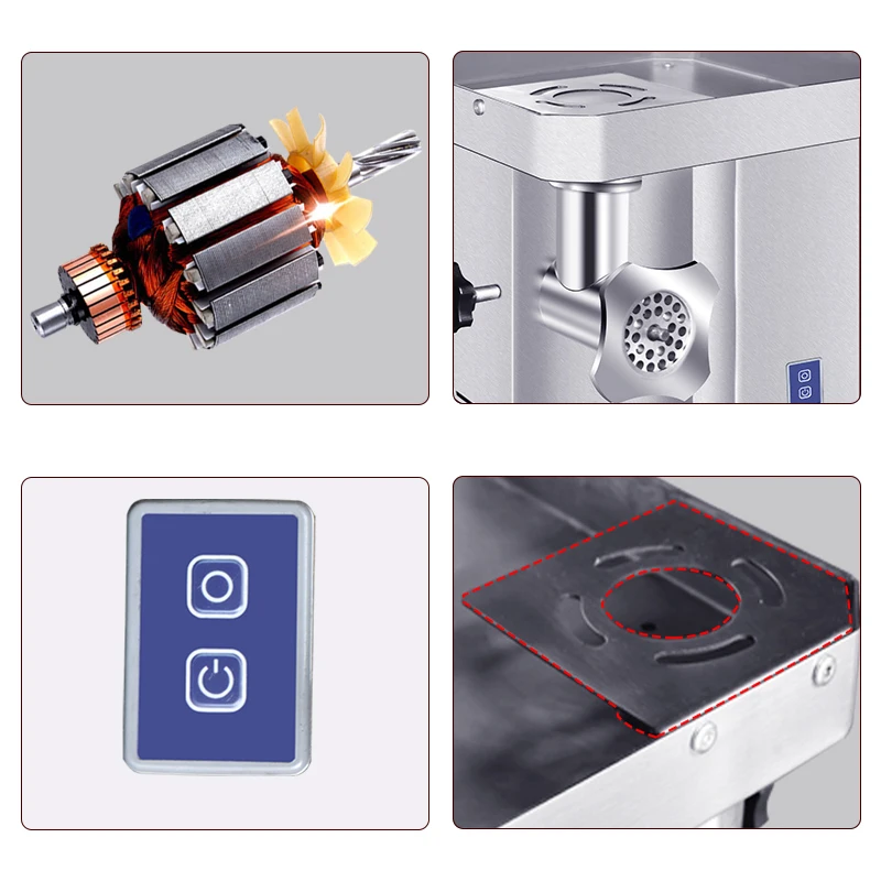 12 PS Meat Mincer And Sausage Filler Machine