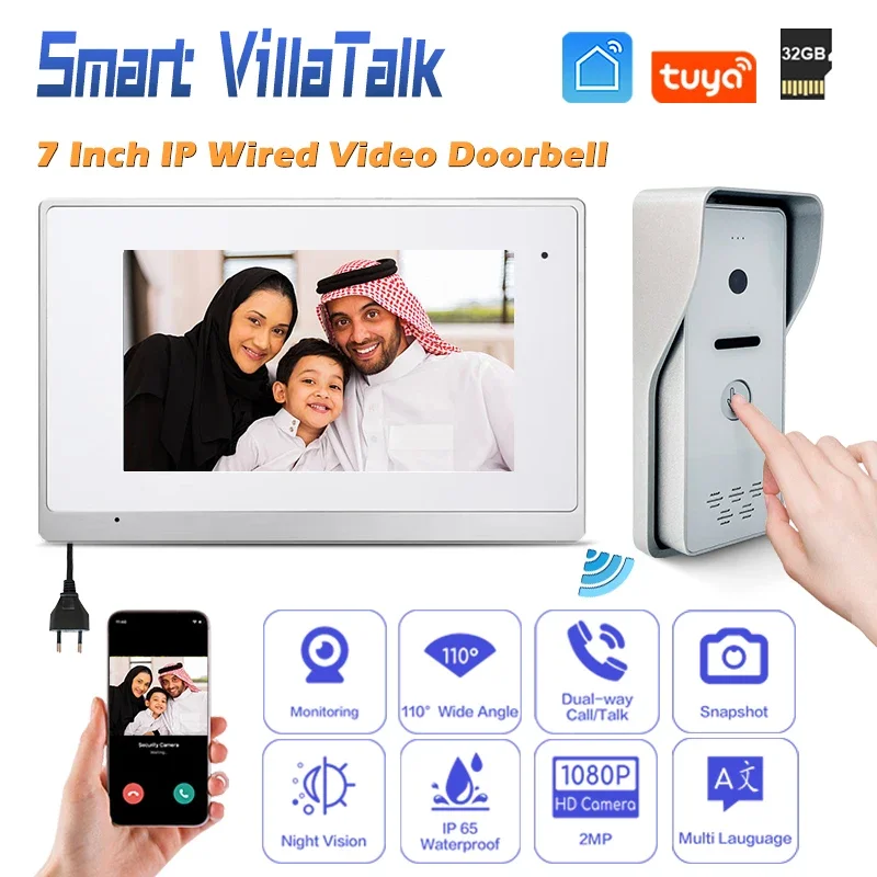 

Brand New indoor monitor mobile Tuya Smart life app keys unlock Power From Indoor Monitor Ip Intercom Systems For Business