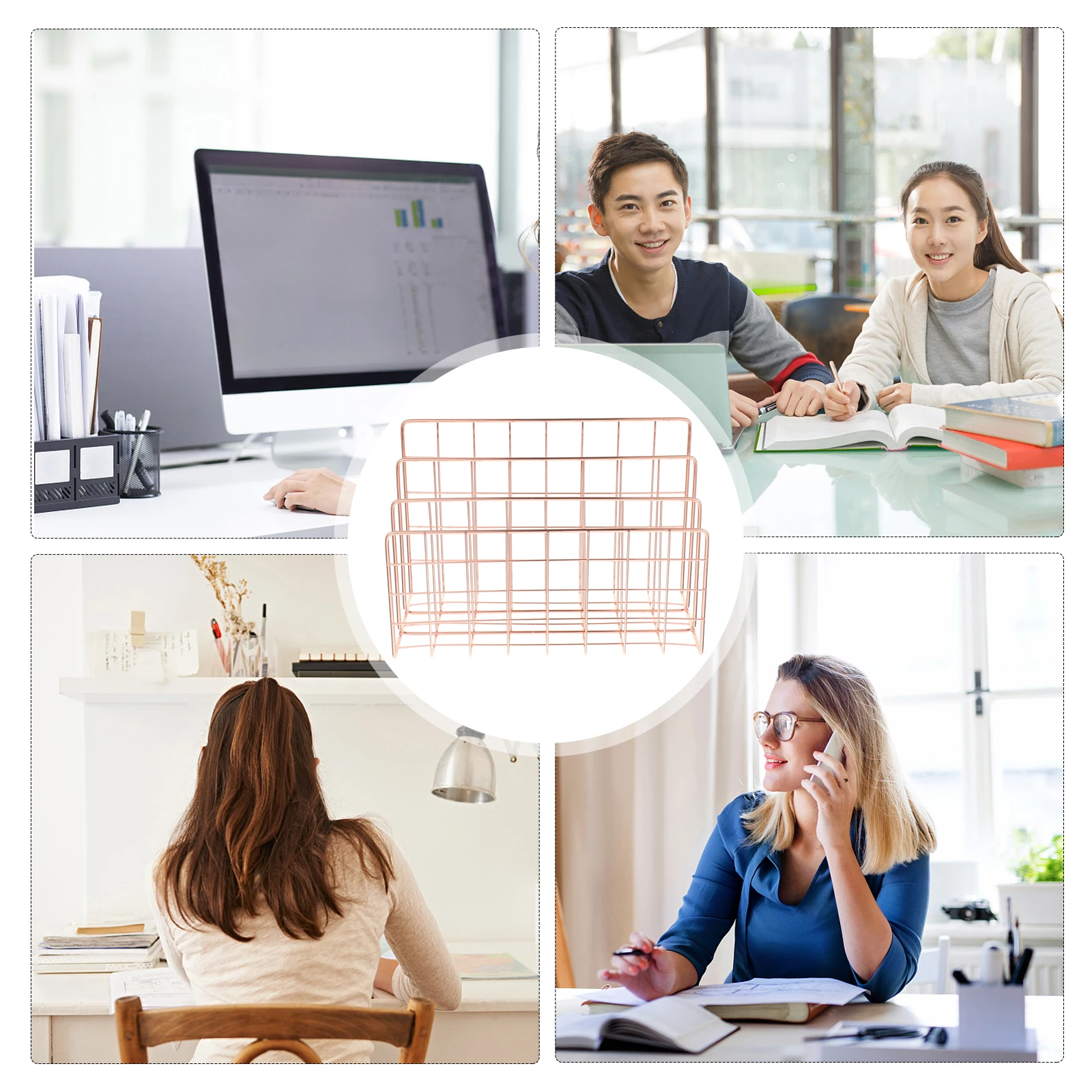 Make up Organizers and Storage File Rack Bookshelf Practical Organization Office Desk