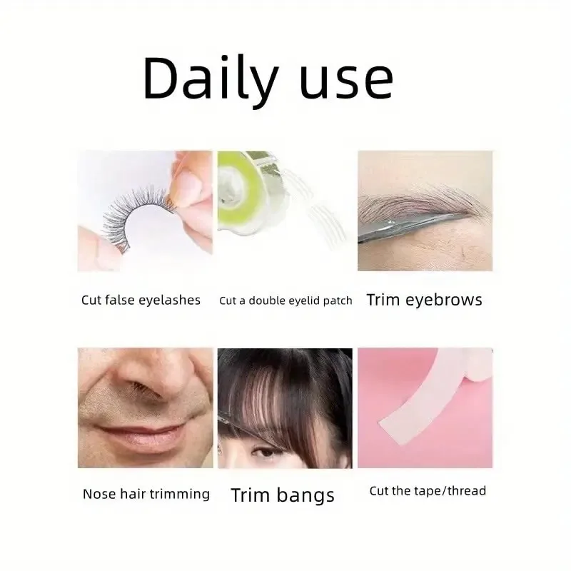 Zestaw nożyczek 1/2 szt. 5 cali, małe, ze stali nierdzewnej, bezpieczne do osobistego przycinania włosów na twarzy.