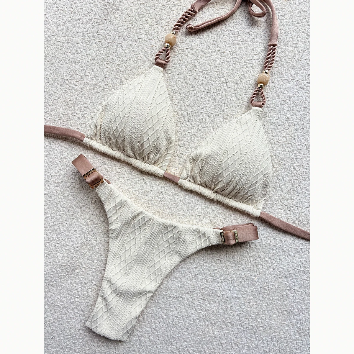 رفع البيكينيات 2026 مثير النساء ملابس السباحة الإناث الصلبة البرازيلي مجموعة البكيني Biquini ثوب السباحة لباس سباحة بحر #2