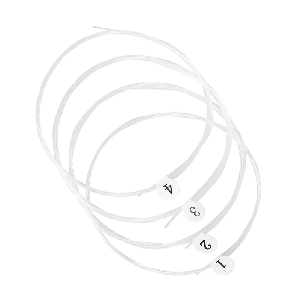 4 pcs Ukulele 1 set Kit DIY Halloween Christmas New Year Music Teacher Concert Ukulele Strings Nylon Wire Part Accessories
