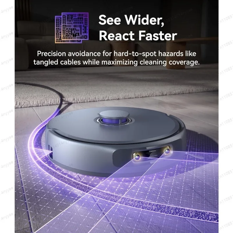 Robot Vacuum and Mop Combo, Dual RGB Cameras and Chips, AI Avoidance, 12000Pa Suction, Real-Time Decisions- HOME