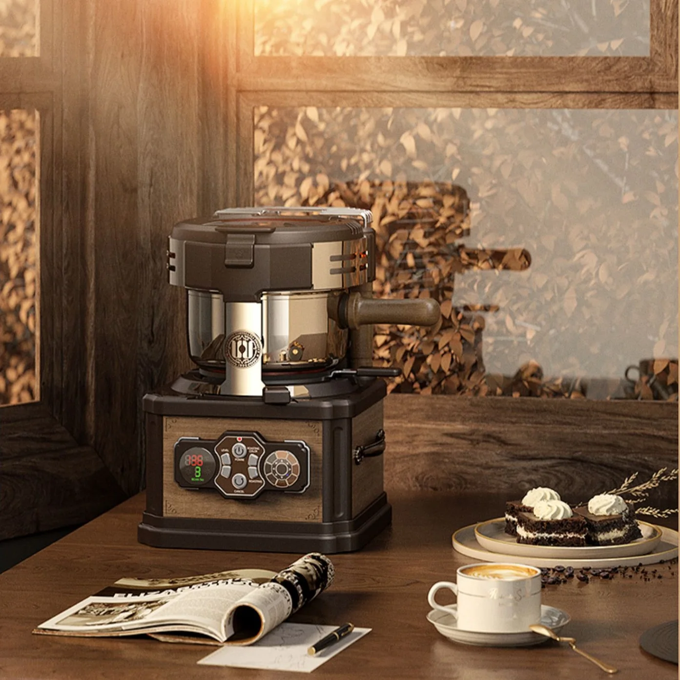 

Подходит для оптовой продажи с фабрики, 110 В, домашние кофеварки, винтажные бытовые бездымные кофеварки, домашняя бесшумная жаровня для кофе