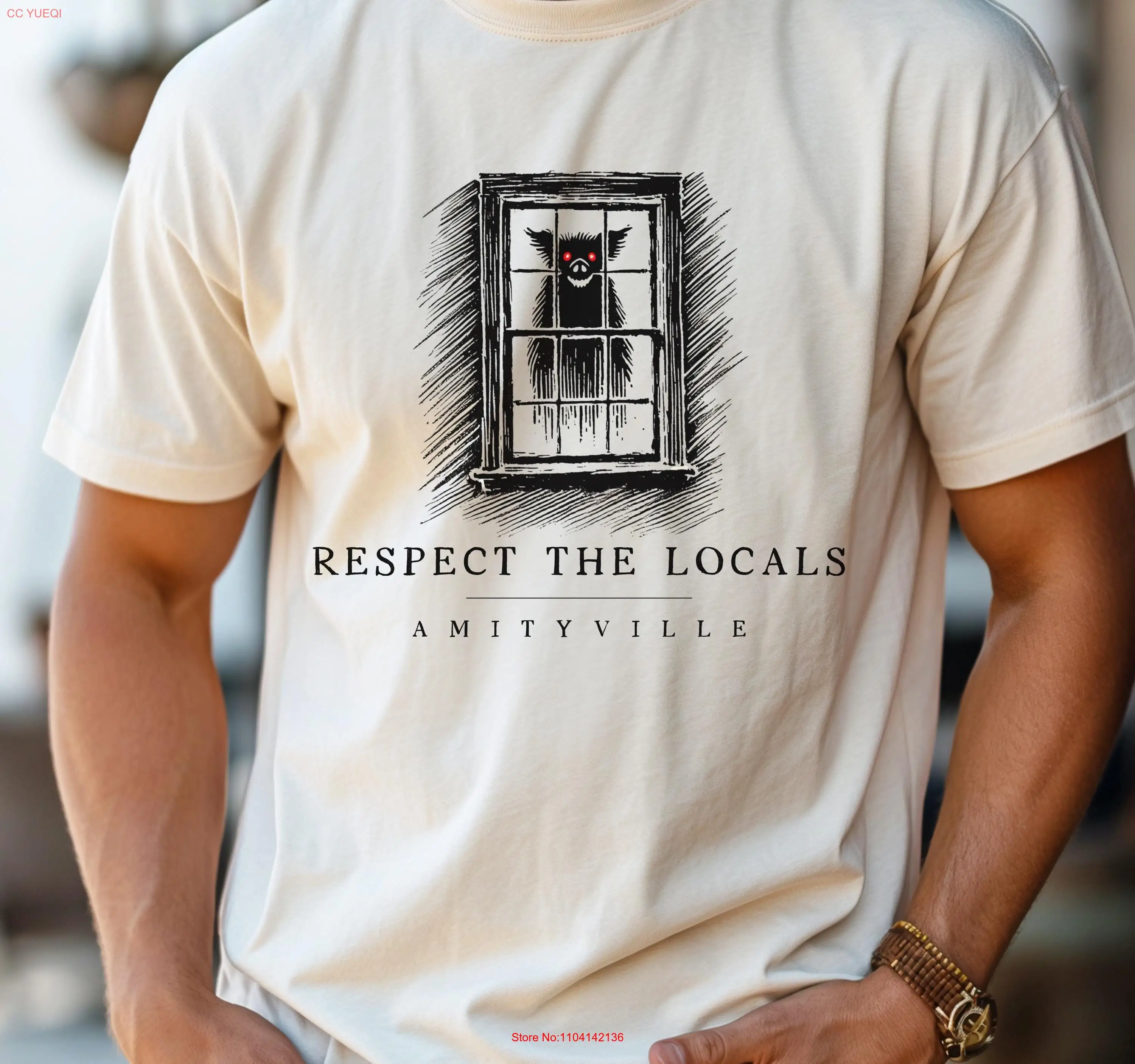 

Футболка Amityville Horror Demon Pig Cryptic Design для любителей кино, жуткий Хэллоуин, культовая классическая одежда Lutz Murder