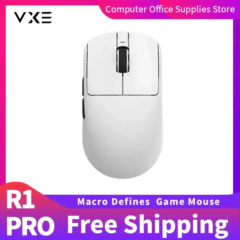 vxe dragonfly r1pro tri mode wireless lightpeso gaming mouse 4k sensor 2k 26000dpi fps baixo esports pc gamer acessorios 01