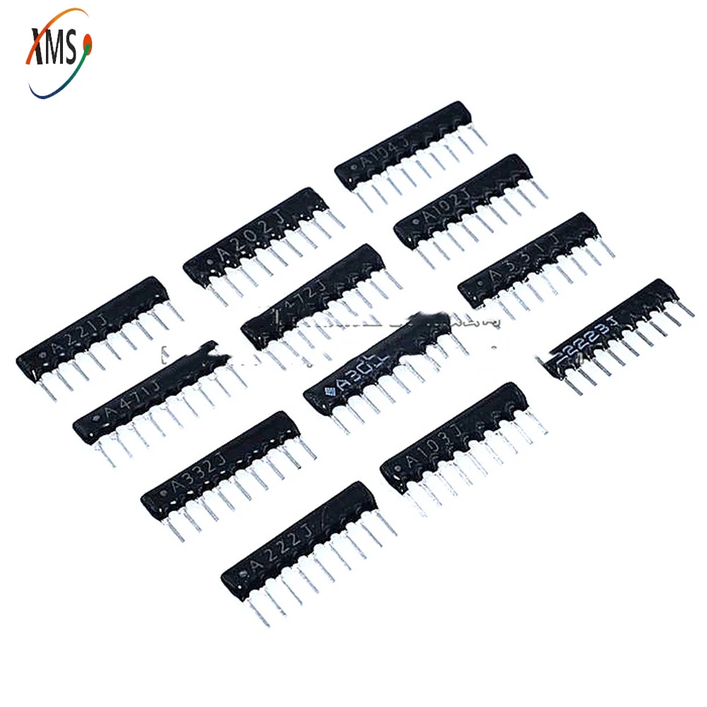 10PCS DIP Exclusion Network Resistor Array A09-103J 1K 4.7K 10K 5.1K 20K 100 102 512 471 6.8K 472J