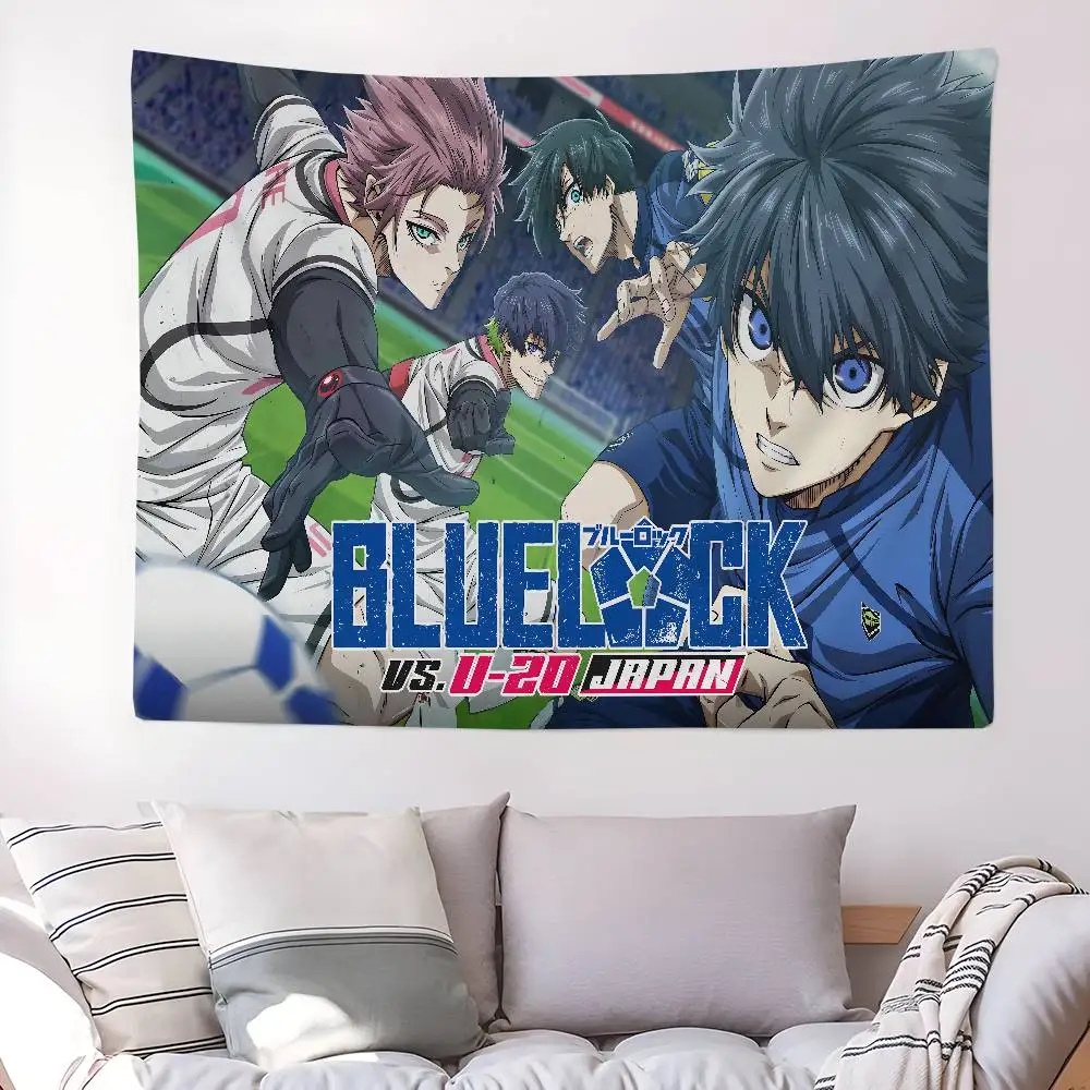 Japan Cartoon Anime B-Blue L-Lock Hanging Bohemian Tapestry Bohemian Wall Tapestries Mandala Kawaii Room Decor