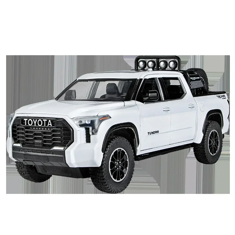 Toyota Tundra-Voiture tout-terrain en alliage métallique moulé sous pression, modèle de voiture, son, lumière, nervure arrière, collection de jouets pour enfants, cadeaux, A591, 514 up, 1:24