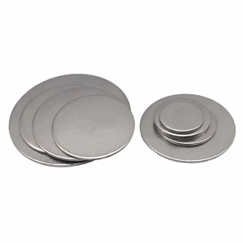 304 Stainless Steel Round Sheet Circular Plate Disc Round Spacer Disk Sheet Dia 6mm-80mm Thick 1/1.1/1.3/1.8/2.7mm