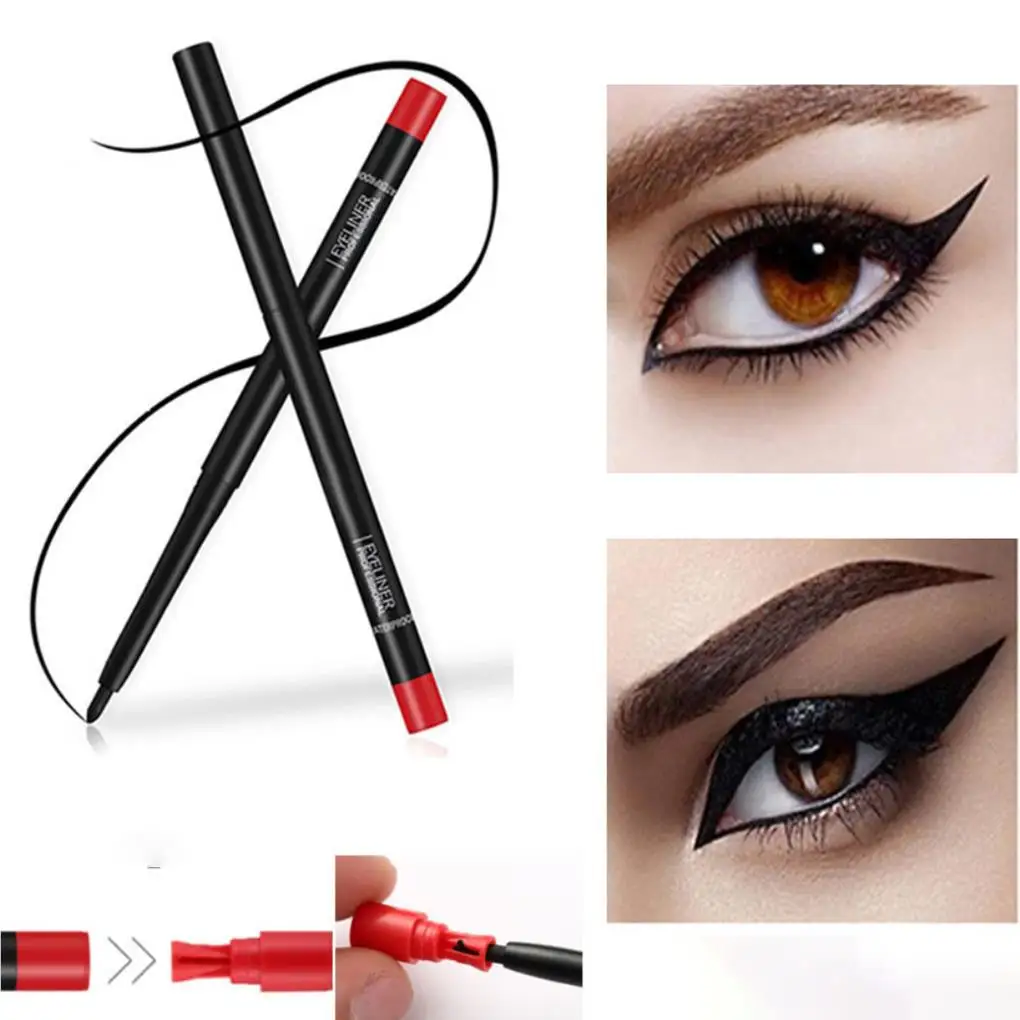 Zwarte Eyeliner Cosmetica Liner Vloeibare Eyeliner Pen Smudge Proof En Non-Stick Cup Oogmake-Up