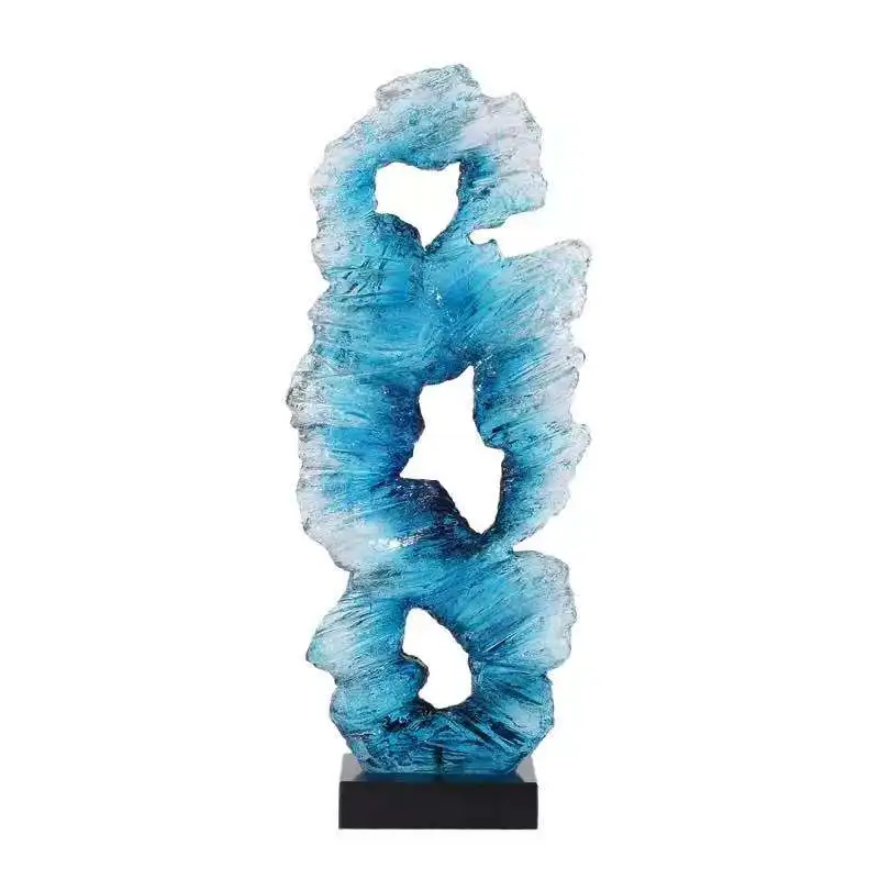 

Popular Home Tabletop Art Decorative Abstract Epoxy Transparent Resin Craft Sculpture