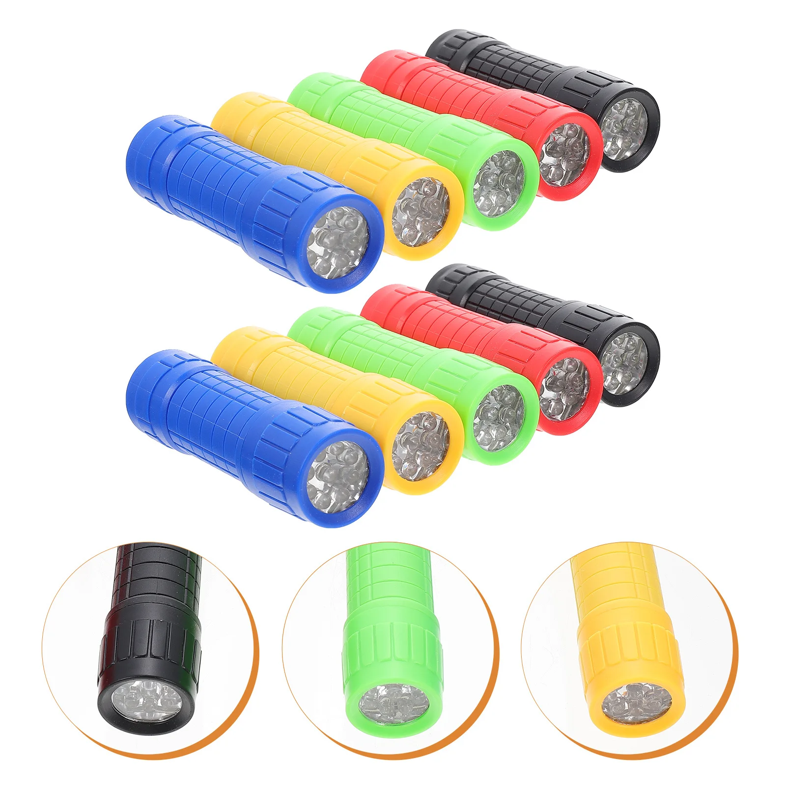 

10pcs Led Mini Flashlight Compact Portable Waterproof Small Outdoor Flashlight For Camping Hiking Survival Emergency Lightweight