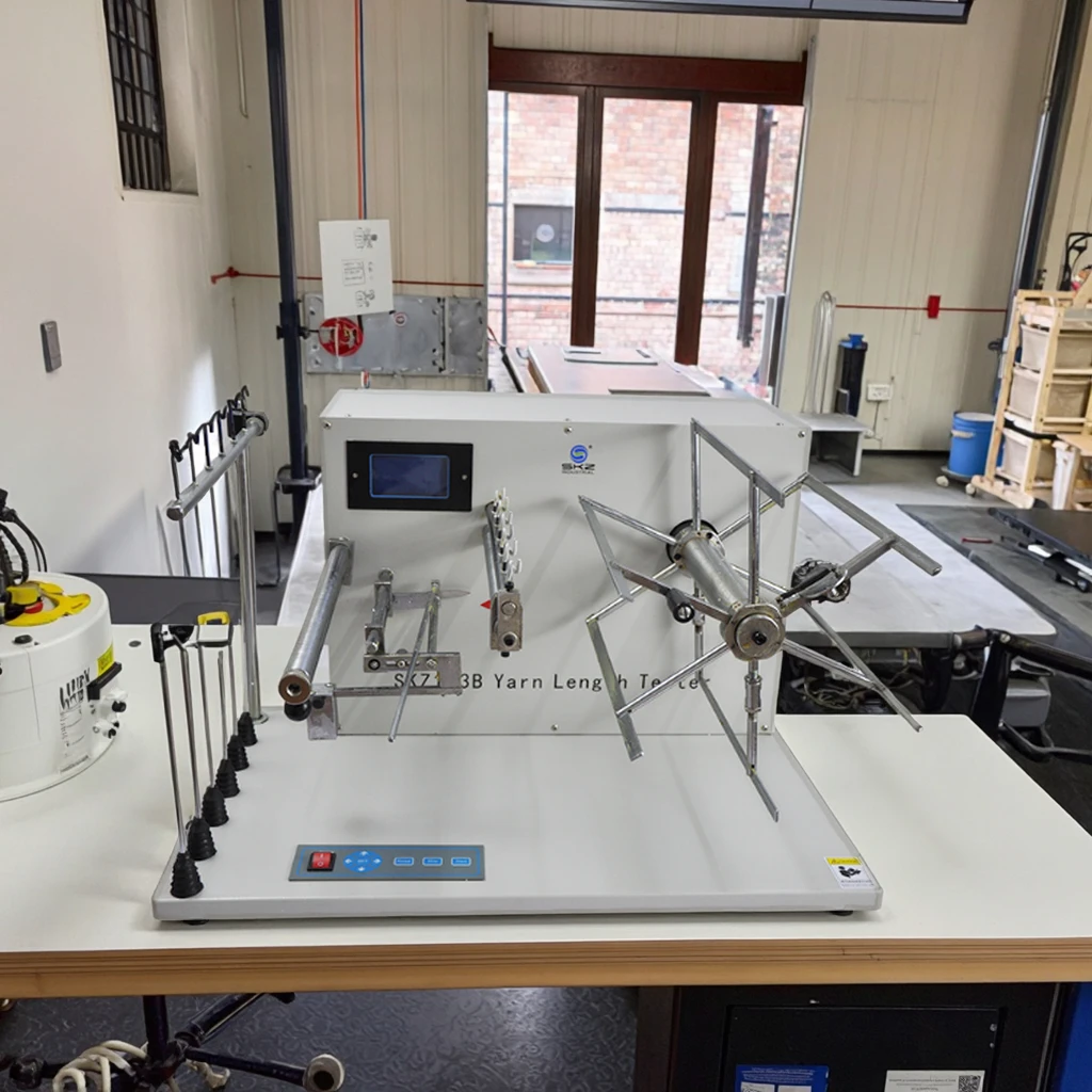 SKZ193B Automatic Yarn Length Tester Yarn Count Tester with 6 Spindle and Import Electronic Tension Sensor for Textile Lab