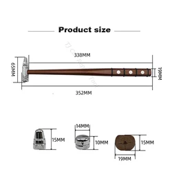 車の追加修理シェーピングハンマー、圧縮、シームレス修理ツール、滑り止めハンドル、取り外し可能なヘッド
