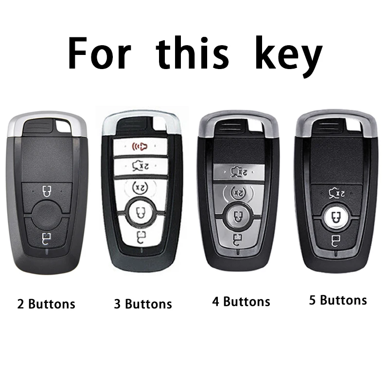 2 3 4 5 Buttons TPU Car Remote Key Case Cover For Ford Explorer Mustang Fusion Escape F150 F250 F350 F450 F550 Keyless Shell Fob