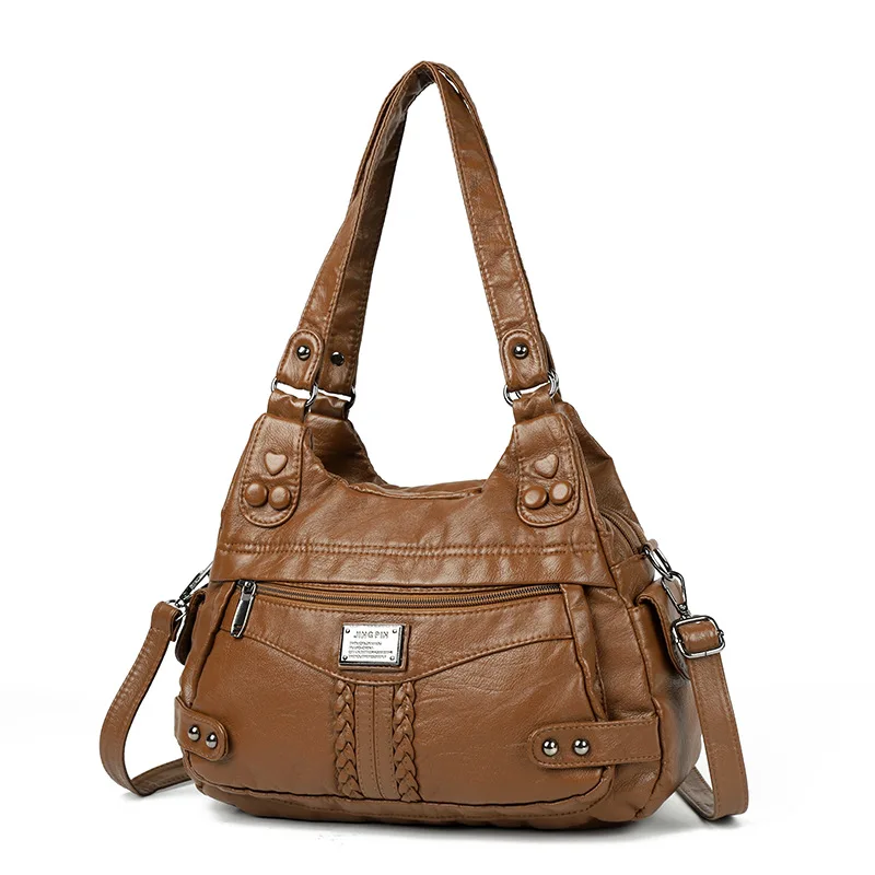 

Top Layer Pu Leather Women Shoulder Shopper Crossbody Purse Fashion Luxury Bolsos Mujer Trend Promotion Top-Handle Handbag Sale