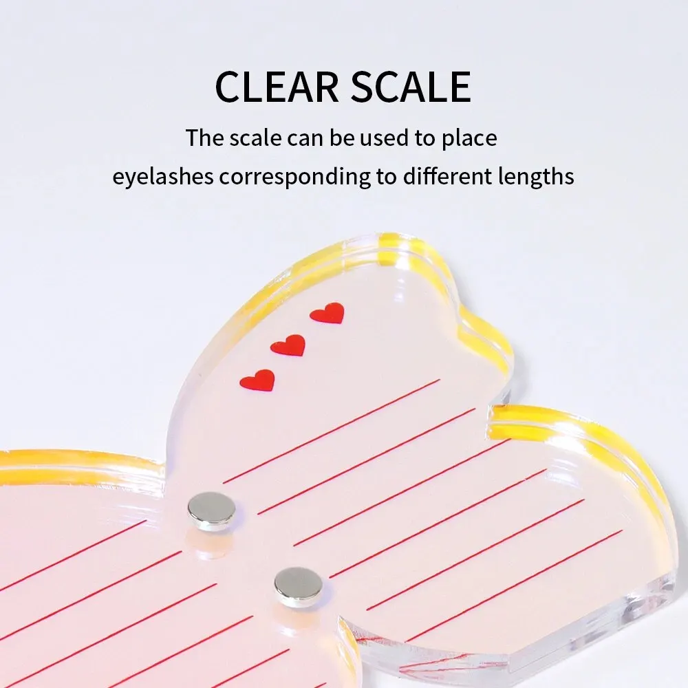 1Pcs Colorful Acrylic Eyelash Extension Holder Pallet Storage Cup Box Butterfly Cloud Shape Lash Holder With Scale