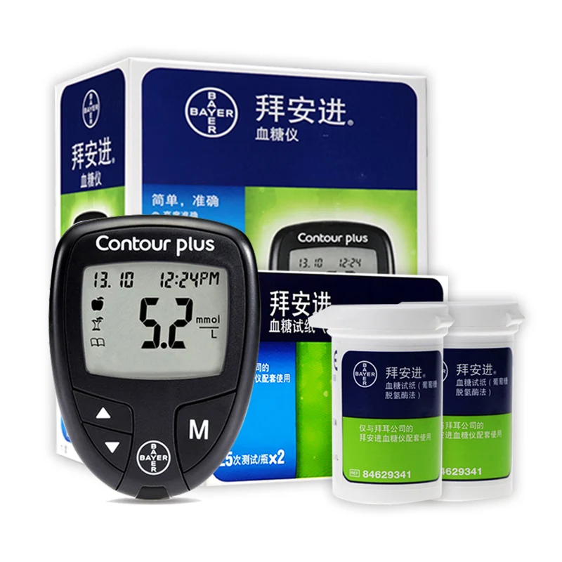 Bayer Contour Plus Blood Glucose Meter For Blood Glucose Meter Kit 50pcs/kit 100pcs