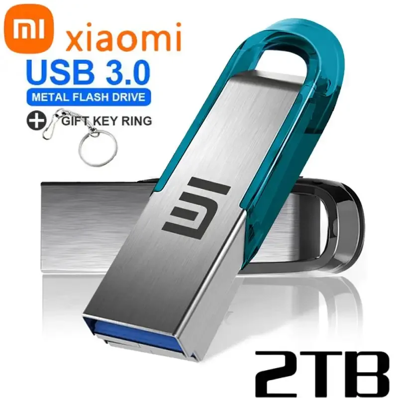 Высокоскоростной флеш-накопитель Mijia Xiaomi USB 3,0, 2 ТБ, 1 ТБ, USB 3. 0 флеш-накопитель 512 ГБ, флеш-накопитель, металлический Usb-диск для стола