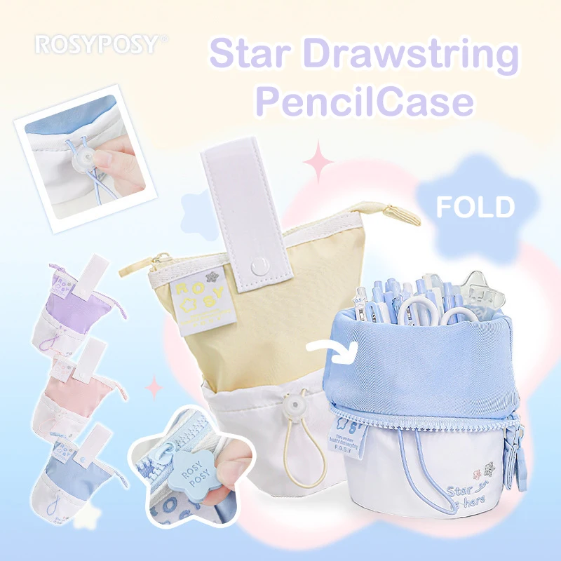 Makeup Brushes Organizer Travel Toiletry Kit Bag Foldable Vertical Pencil Case Portable Stationery Storage Bag Pen Bag Gift
