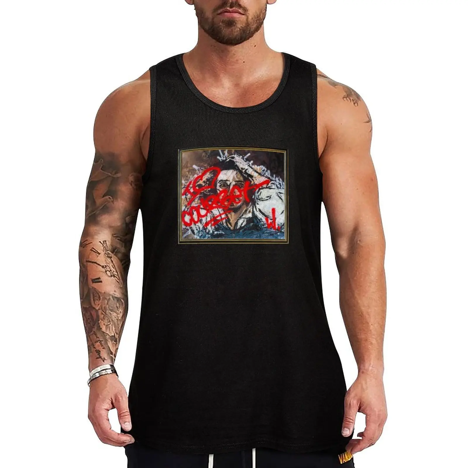 I LOVE COURBET Tank Top t-shirt for men Gym wear bodybuilding for men