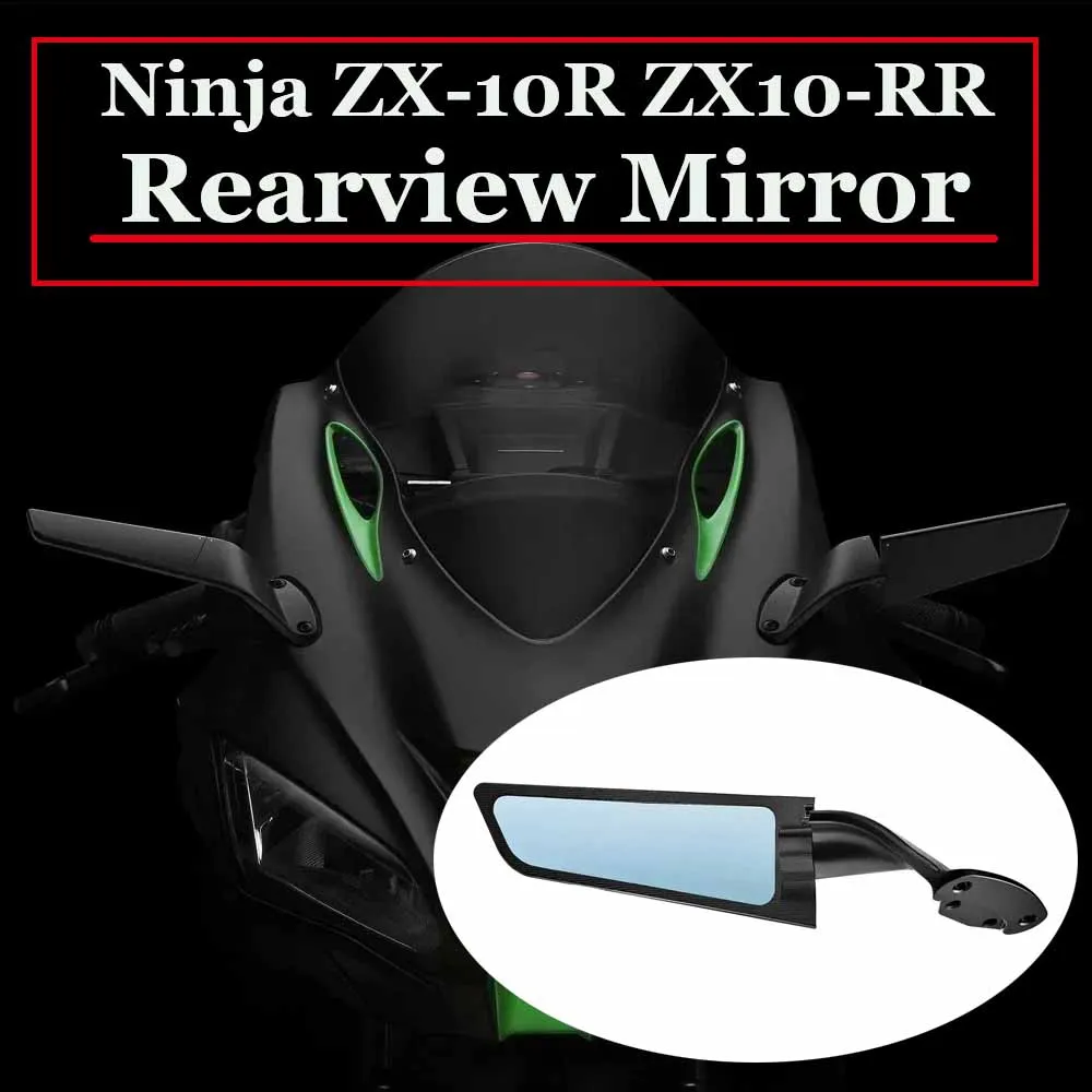 

For Kawasaki Ninja ZX 10R 2021-2024 ZX10 RR 2021-2023 ZX 10R SE 2019 2020 Rearview Mirror New CNC Aluminum Rotatable Mirror