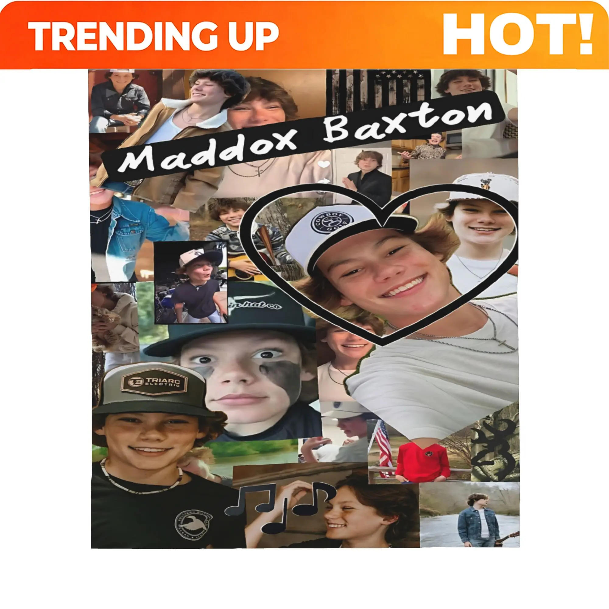 Customize Maddox Batson Themed Plush Flannel Blanket - Name/Number (E.G. Maddox) - Thick Four Seasons Bedspread with Iconic Madd