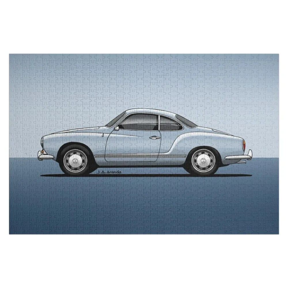 

My drawing of the My drawing of the blue-gray Ghia coupe classic car Jigsaw Puzzle Personalized Name Christmas Toys Puzzle