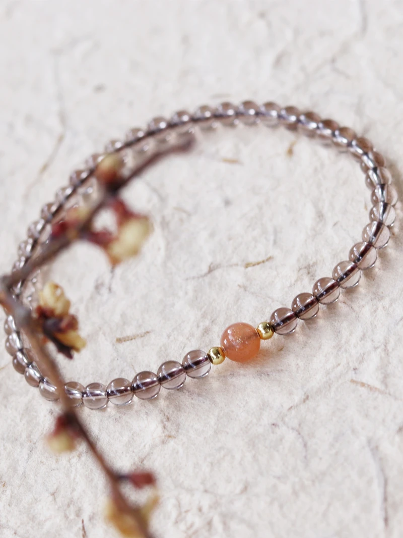 

Lii Ji настоящий камень, целебный браслет, дымчатый кварц, солнечный камень, стерлинговое серебро 925, позолоченный браслет для женщин и мужчин, ювелирные изделия, подарок