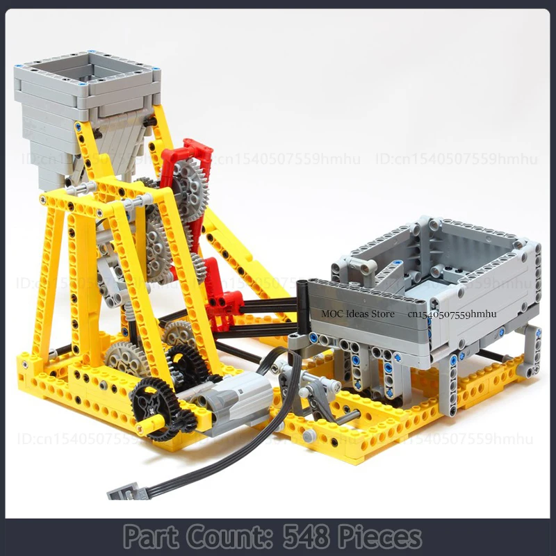 MOC Building Blocks GBC Module Cardan Lift Model Great Ball Contraption Motor Machine Technology Bricks DIY Assembly Toys Gifts