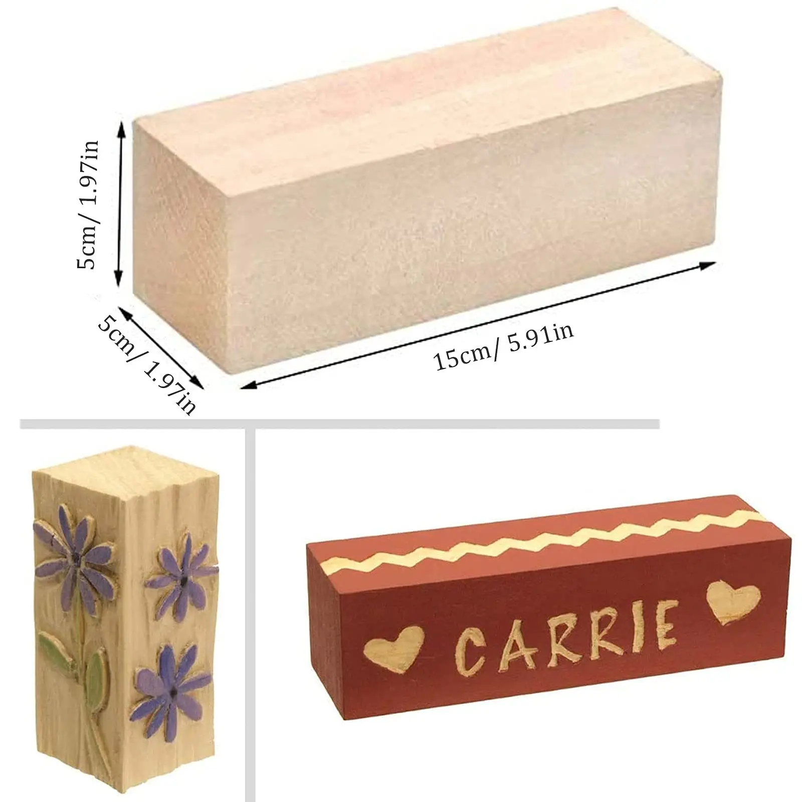 Large Carving Wood Blocks Whittling Wood Blocks Basswood Carving Blocks Unfinished Soft Wood Set for Carving Beginners