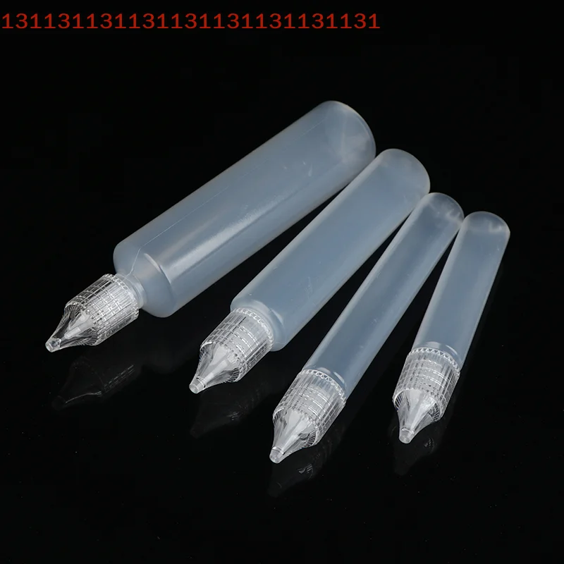 5 قطعة شكل قلم زجاجة طويلة فارغة للحبر صبغة زيت طبيعي 10/15/30/50 مللي زجاجة قطارة بلاستيكية زجاجات سائلة قابلة لإعادة الملء #4