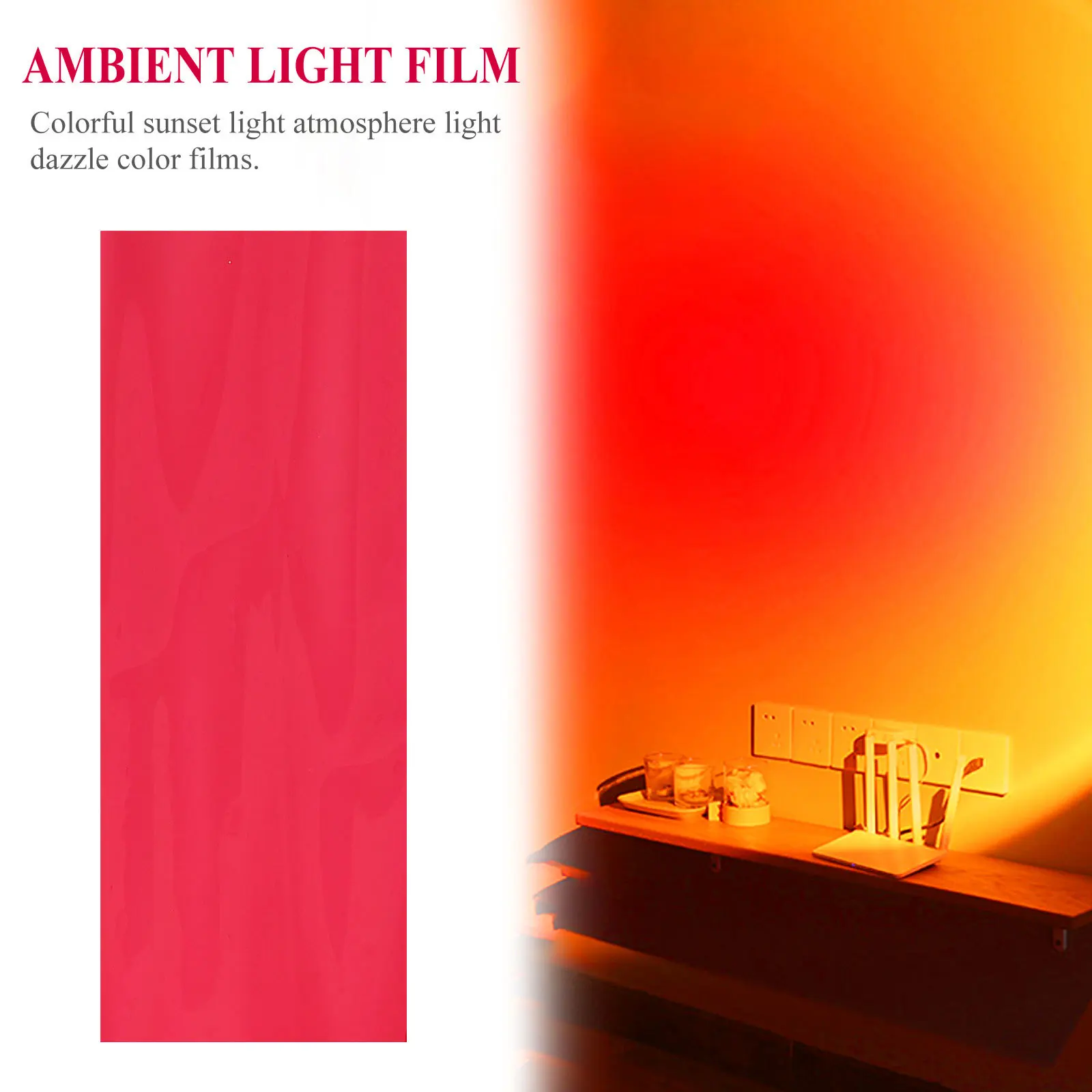 

Sunset Effect Color Filter Pet Colored Lighting Filter for Photography Video Stage Theater Light Correction Film