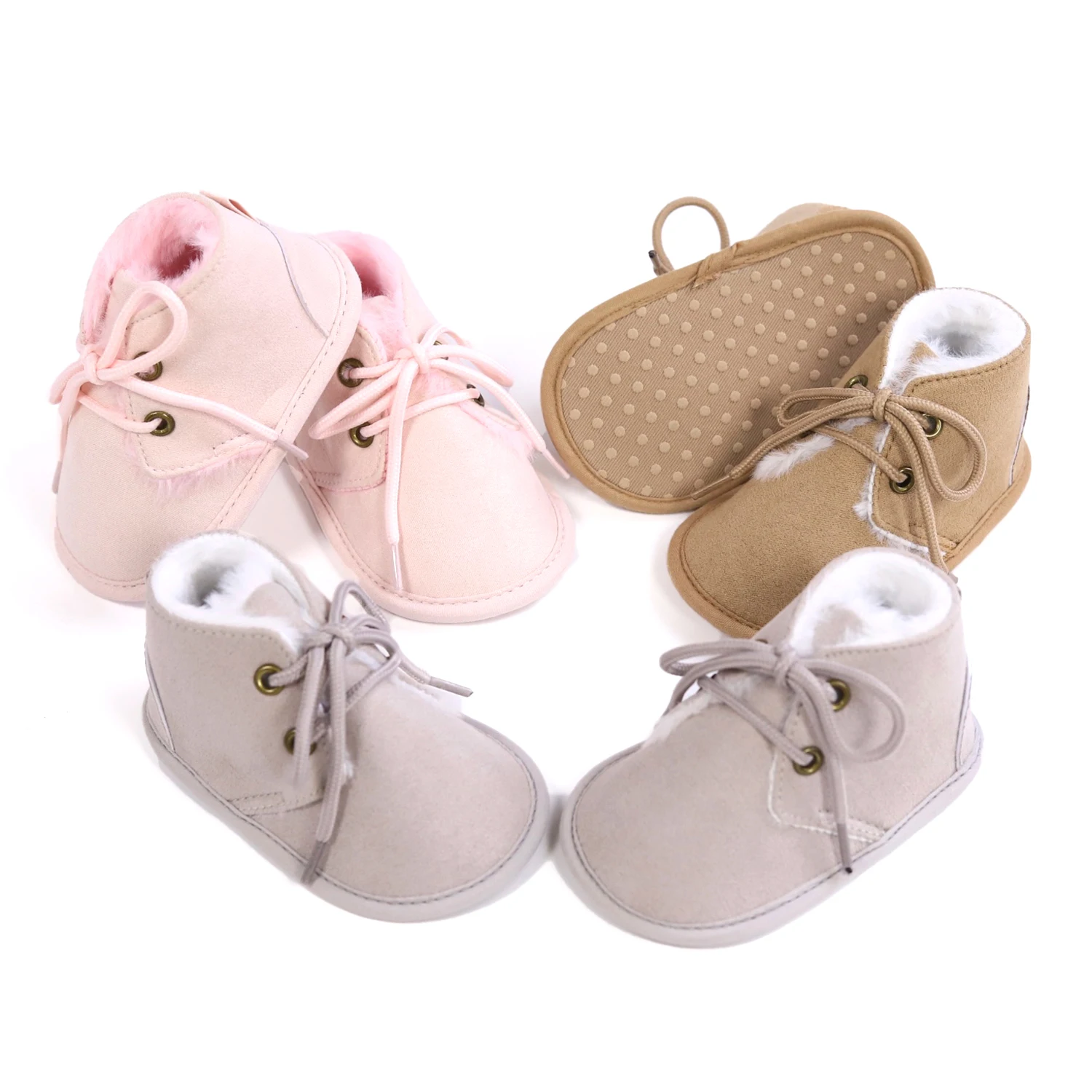 Trendy Comfortable Boots For Baby Boys, Soft Warm Plus Fleece Boots For Indoor Outdoor Walking, Autumn And Winter