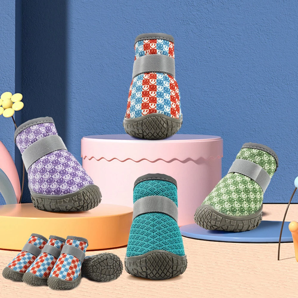 

New Style Dog Shoes Durable Breathable Puppy Shoes Lightweight Comfortable And Anti-slip Pet Shoes Teddy VIP Schnauzer Pet Shoes