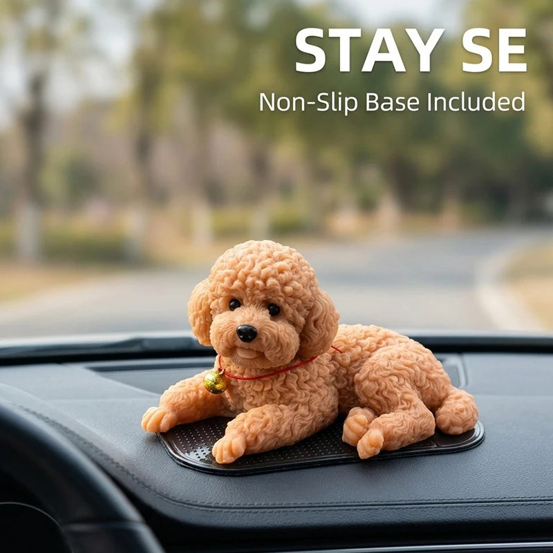 Cute Soft Silicone Simulation Teddy Dog Ornament High-End Animal Figurine - Perfect Gift for Friends
