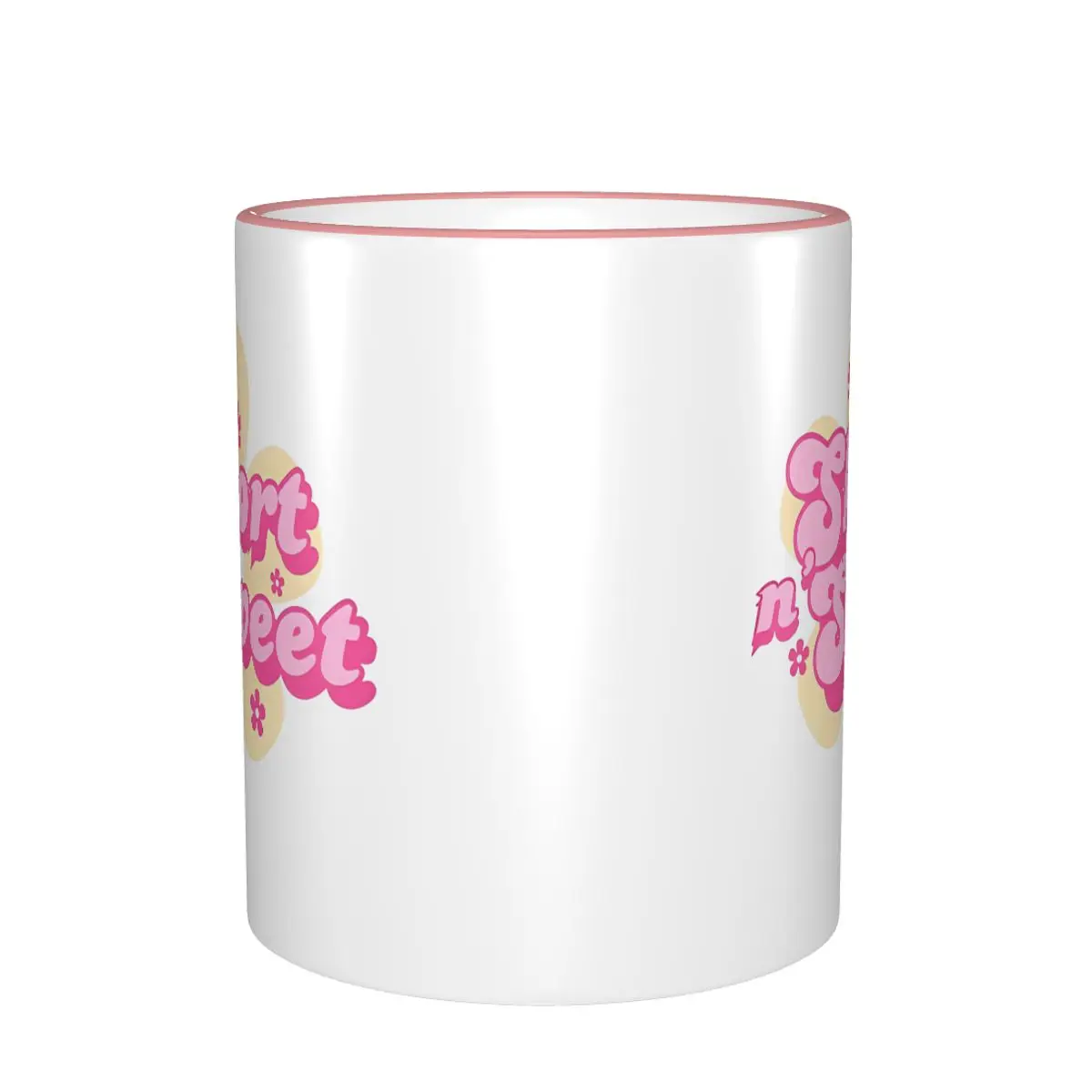 Short N Sweet Sabrina Carpenter Cute Pink Gift Mug for Friends Kawaii Tea Cup Birthday Present for Office