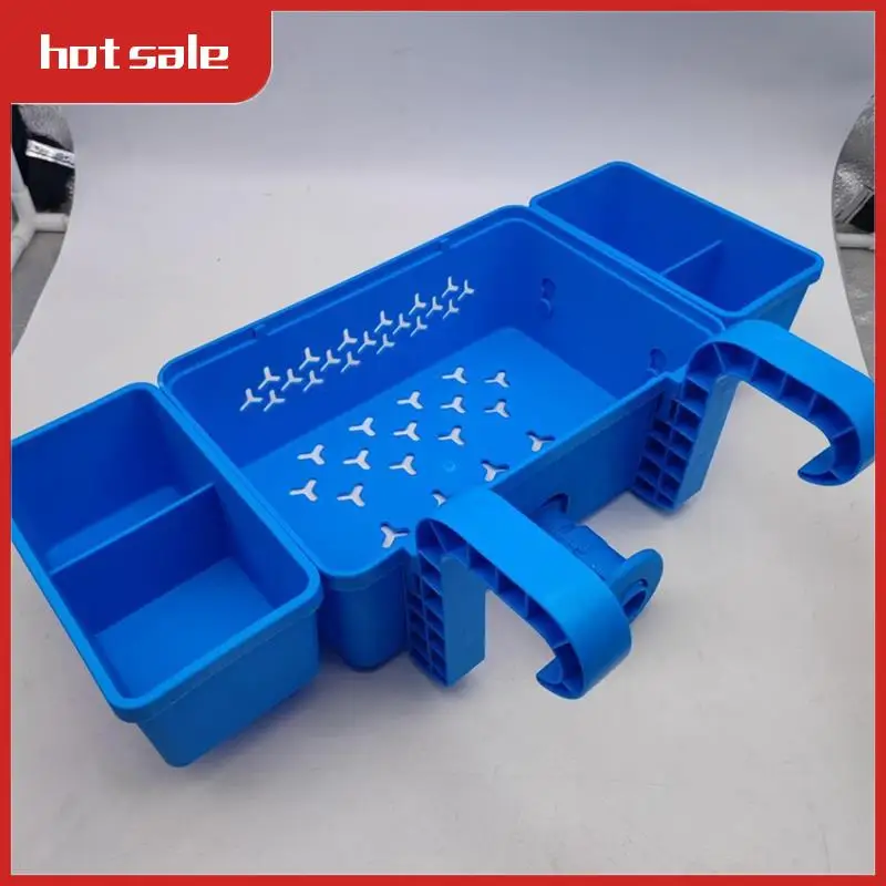 

A74P-Poolside Storage Basket With Pool Cup Holder, Above Ground Pool Accessories, Pool Toy Basket, For Most Framed Pools
