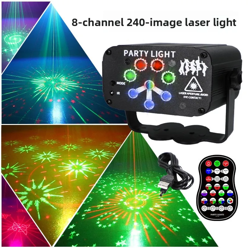 

R90 Mini Laser Laser Light Stage Ambient Light Christmas Halloween UV Purple Colorful Light