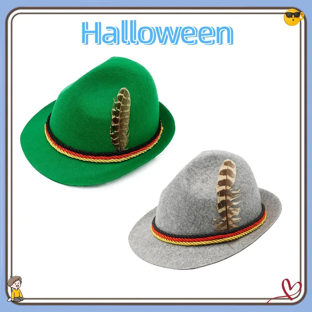 

Шляпа на Хэллоуин 2025 года, унисекс, панамская шляпа с перьями