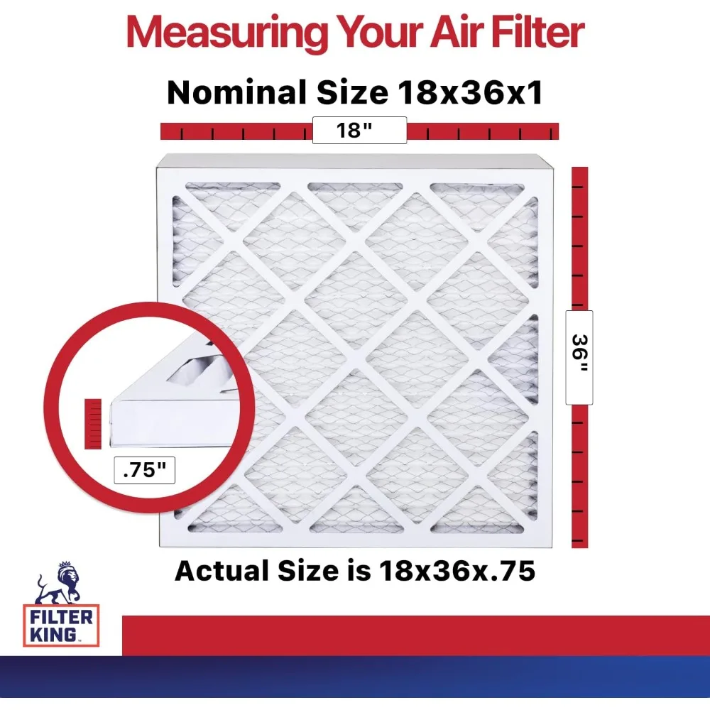 فلتر هواء مطوي 18 × 36 × 1 MERV 11 مكون من 12 قطعة لفرن التيار المتردد HVAC مصنوع في الولايات المتحدة الأمريكية