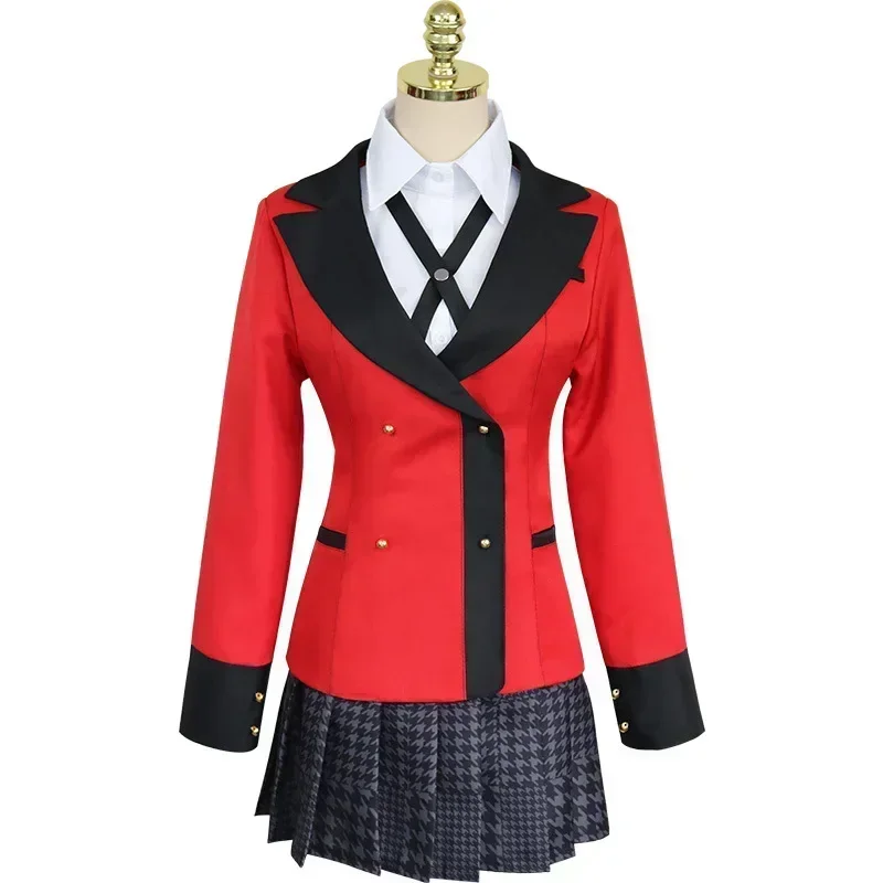 Kirari Cosplay Costume Anime Kakegurui Kirari Momobami Cosplay Jackets School Uniform Wig Halloween Costumes for Women Girls