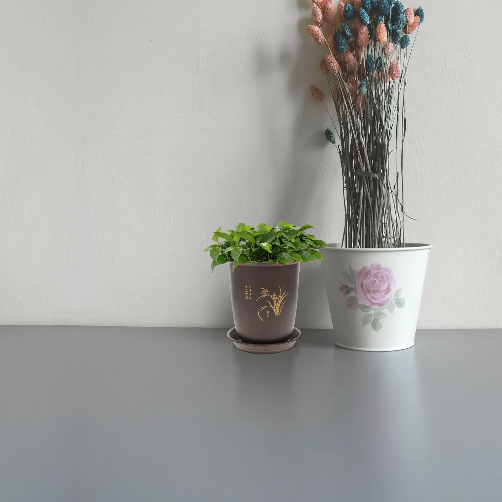 

2 комплекта пластиковых легких дышащих горшков для орхидей с поддонами для рассады, суккулентов, африканских фиалок, для украшения сада