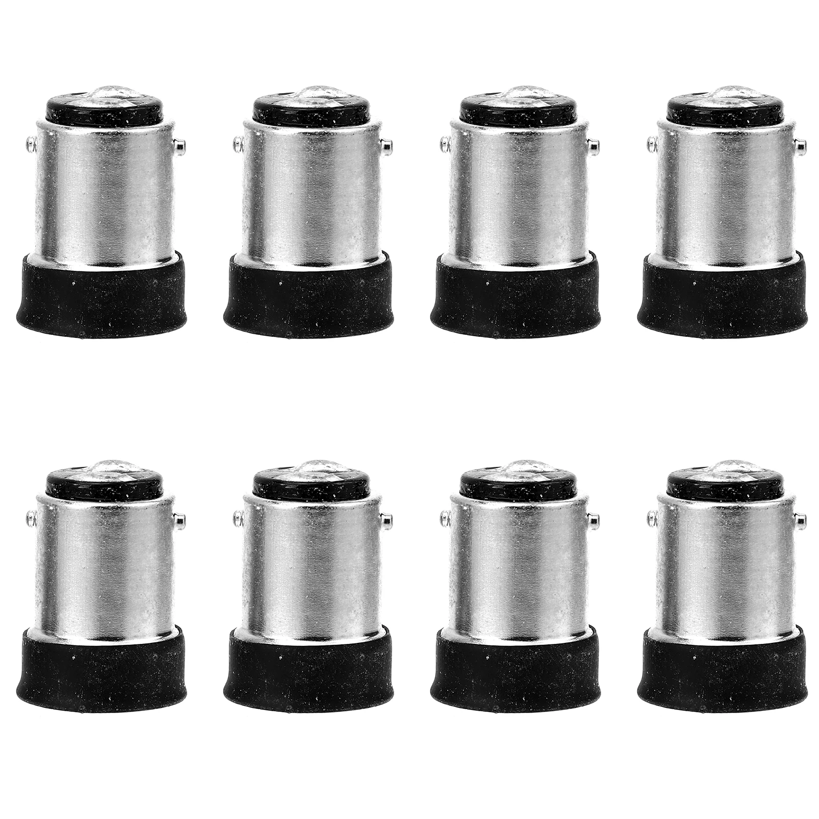 

8 pcs E17 to E14 Lamp Holder Adapters Light Bulb Socket Converters Silver Plastic Heat Resistant Durable Garage Workshop Carport