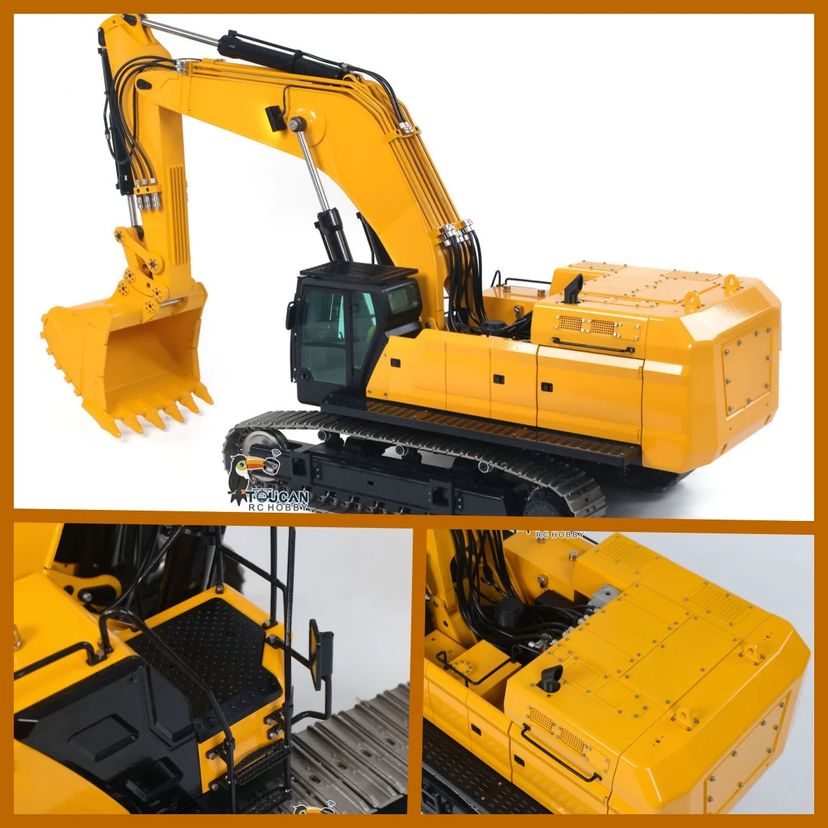 

55KG Metal 1/14 395F RC Hydraulic Excavator Heavy Machine Light Radio 6CH Valve Remote Control Digger Dual Pump RTR Trucks Cars