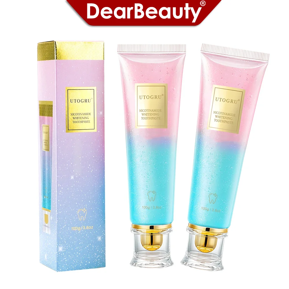 معجون أسنان مبيض النياسيناميد يساعد على العناية بالفم الكريهة وبقع التنفس وإزالة البلاك يقلل من معجون الأسنان للنساء والرجال 100 جرام #1