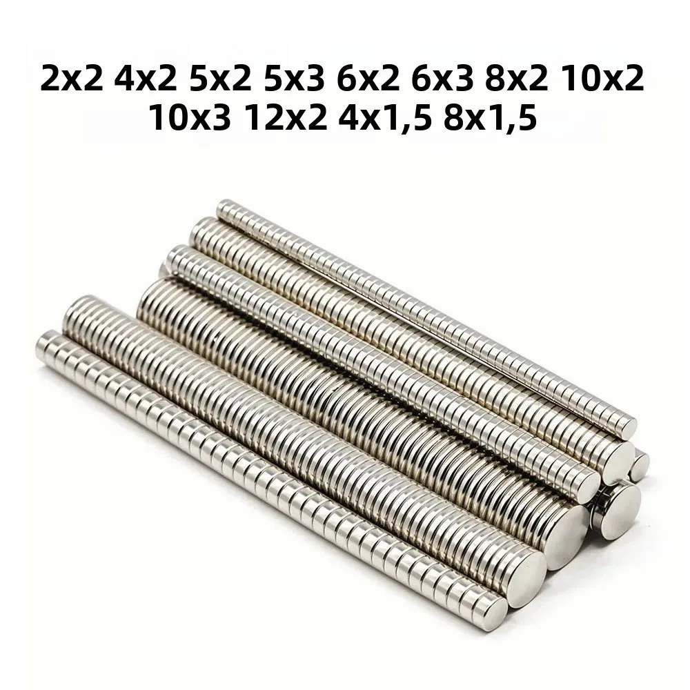 Aimant néodyme rond Super fort aimants puissants N35 petit NdfeB magnétique Permanent 2x2 4x2 5x2 5x3 6x2 6x3 10x2 10x3 12x2mm