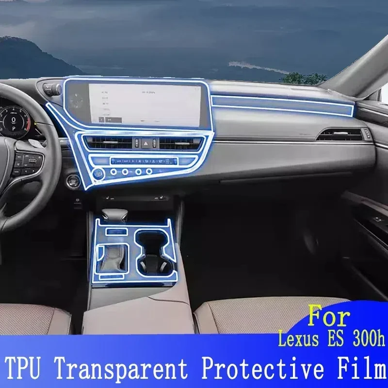 TPU Car Interior  Accessories Instrucment Gear Dashboard  Protective Film Transparent For Lexus ES 300h 2023 Anti-scratch