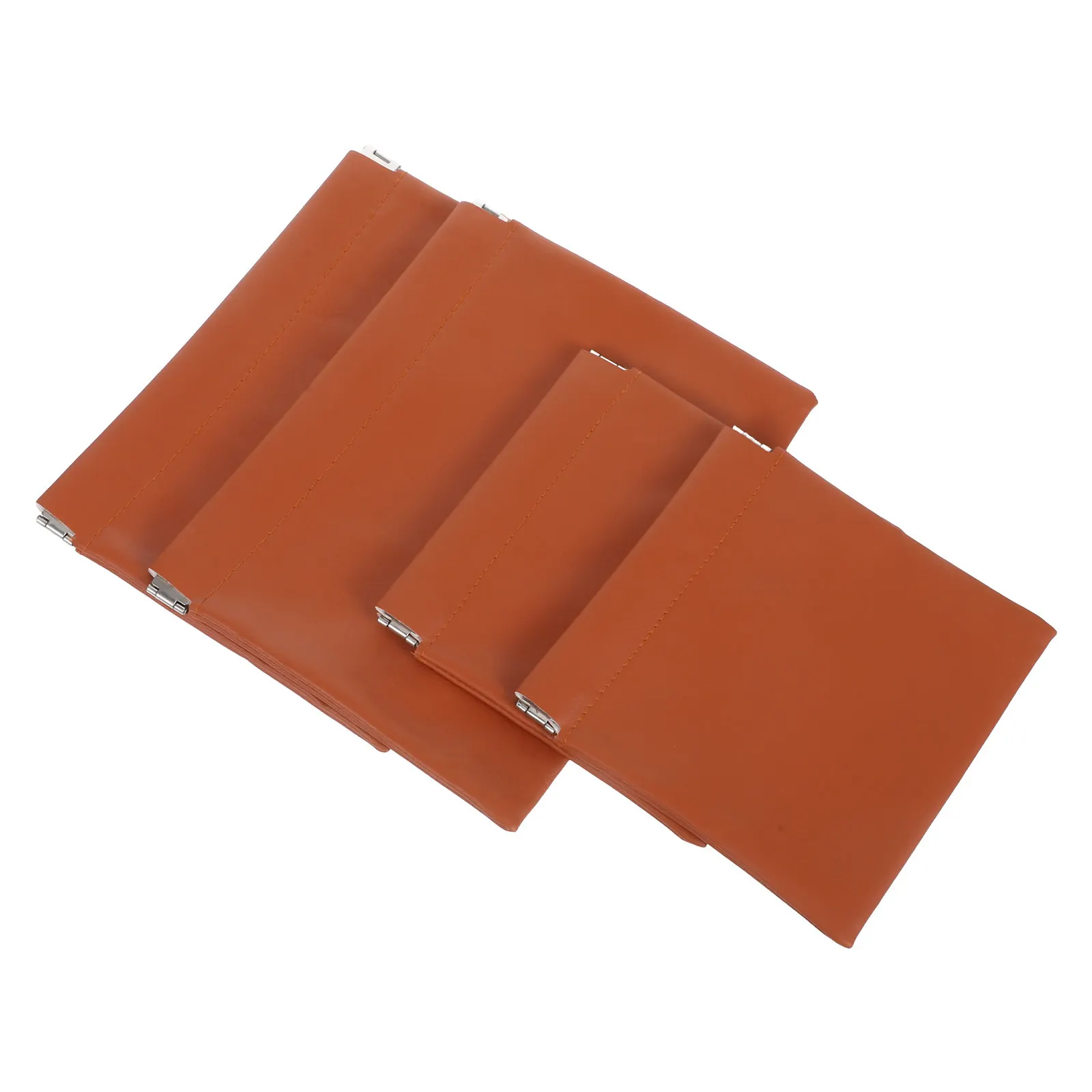 

4Pcs PU Snap Closure Jewelry Pouches Small Travel Makeup Organizer Soft Lined Automatic Closing Storage Bags for Purse Handbag